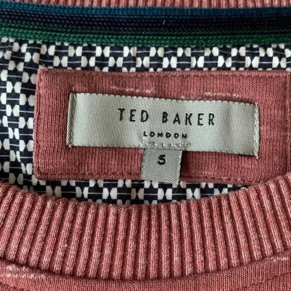 Ted Baker London Bepay Zip Detail Jersey Sweater In Dusky Pink. SZ L - Picture 5 of 9